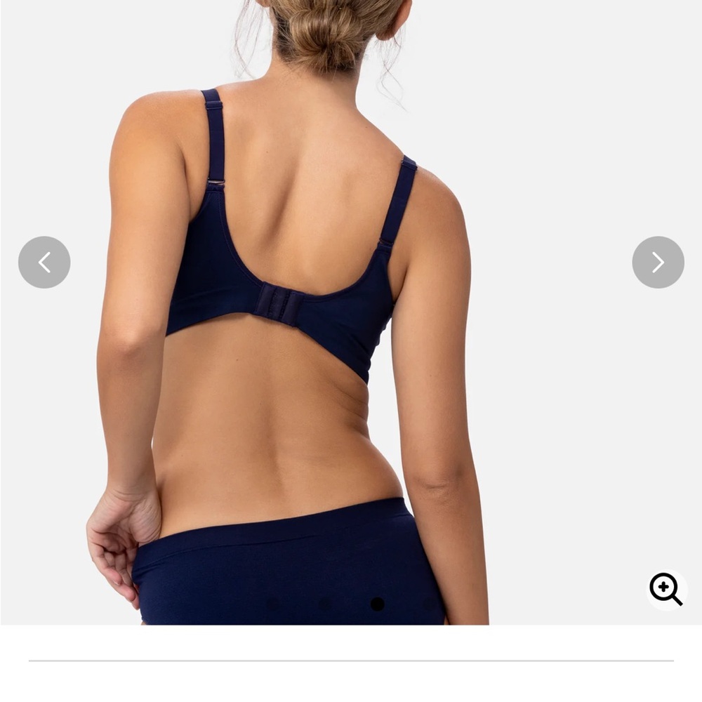Wireless Navy Blue Everyday Bra - Smooth Support - Picture 3 of 12